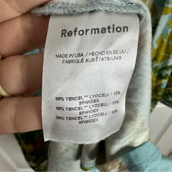 Reformation Tommie Knit Long Sleeve Printed Maxi Dress Villa Livia XL - Picture 10 of 11